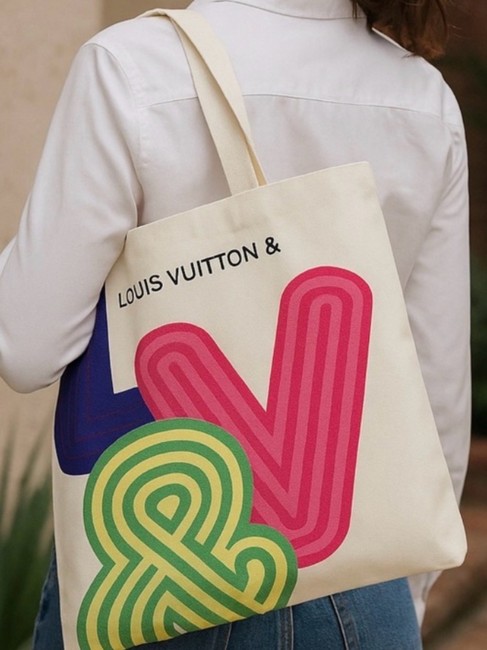 Colorful Canvas Tote limited edition LV